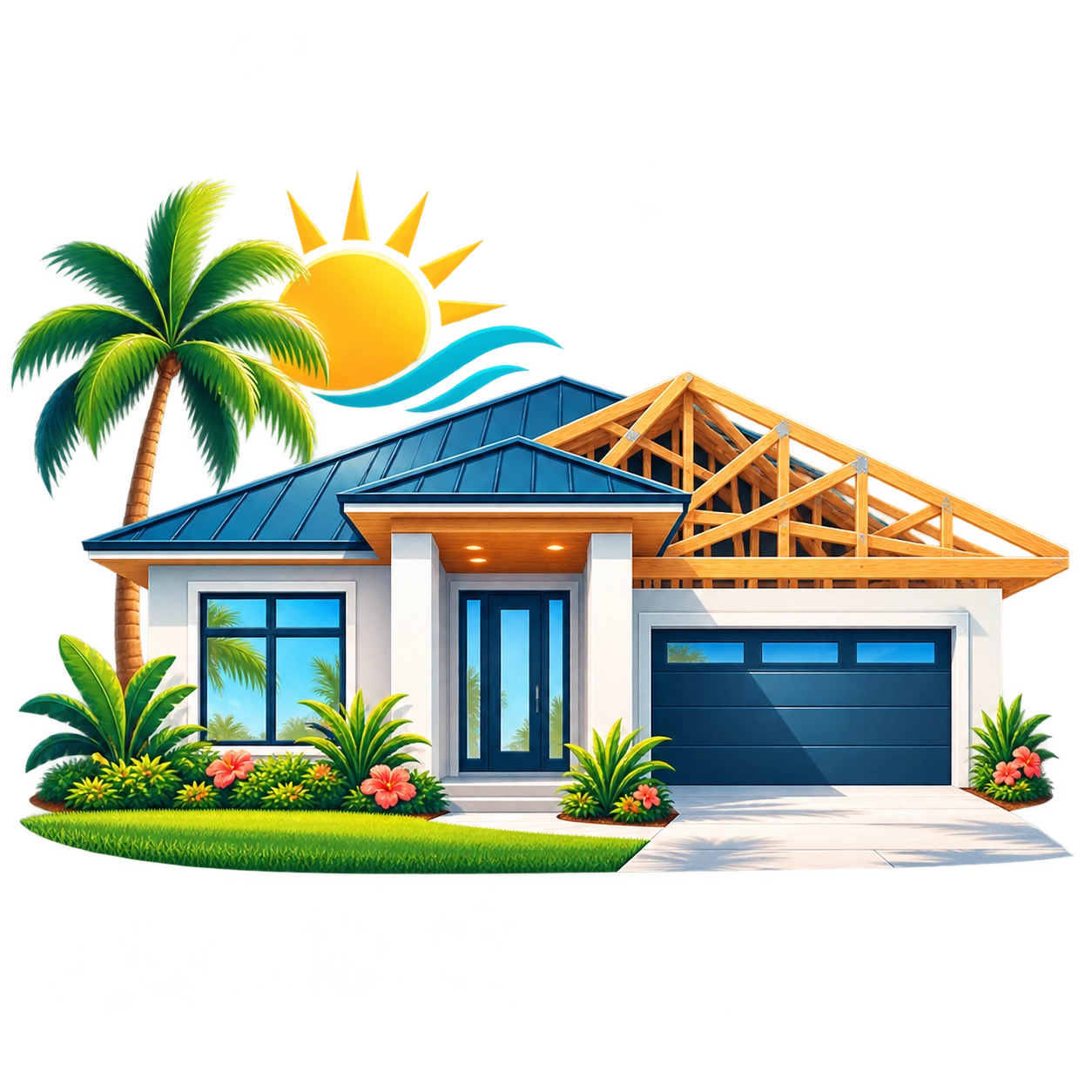 New Construction Brevard modern home construction logo